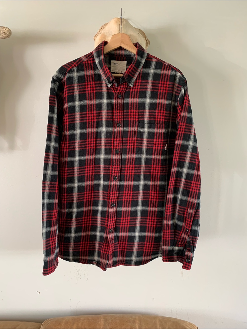 Tilley Plaid Button-Down Flannel Shirt